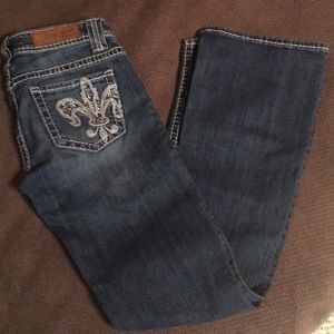 Vigoss bootcut jeans with embellishments.